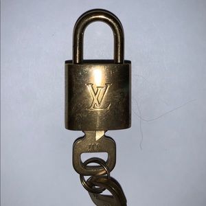 Louis Vuitton Gold Lock & Key Set